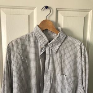 Blue Squared Dress Shirt